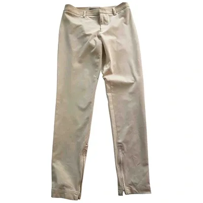 Pre-owned Issey Miyake Straight Pants In Ecru