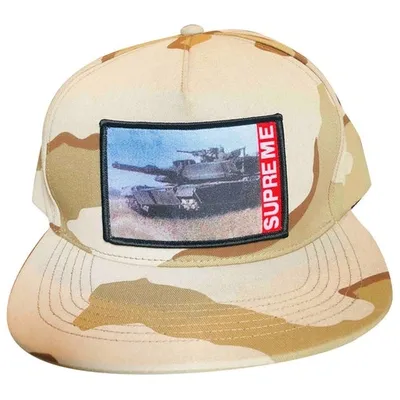 Pre-owned Supreme Cap In Camel