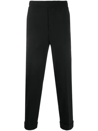 Neil Barrett Elasticated Waistband Tailored Trousers In Black