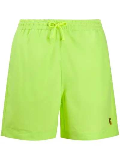 Carhartt Embroidered Logo Swim Shorts In Green