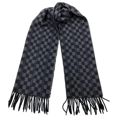 Pre-owned Fendi Wool Scarf In Grey