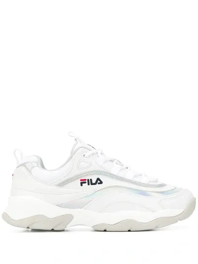 Fila Ray M Low Leather Sneakers In White