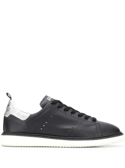 Golden Goose Starter Leather Sneakers In Black