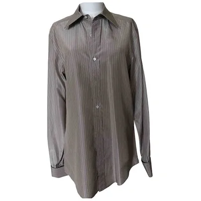 Pre-owned Gucci Silk Shirt In Beige