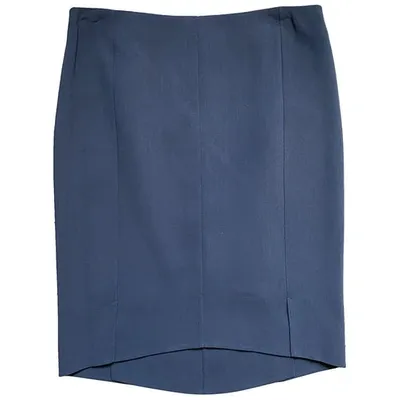 Pre-owned Akris Wool Mid-length Skirt In Anthracite