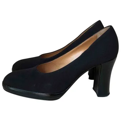 Pre-owned Casadei Cloth Heels In Black