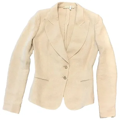 Pre-owned Balenciaga Linen Blazer In Ecru