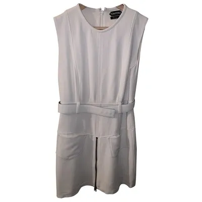 Pre-owned Tom Ford Mini Dress In White