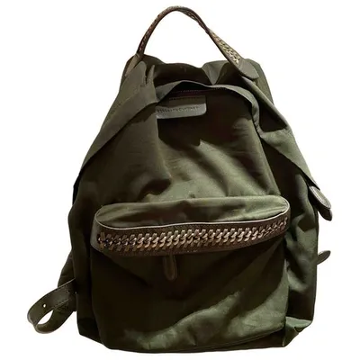 Pre-owned Stella Mccartney Falabella Go Backpack In Khaki