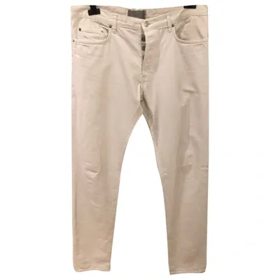 Pre-owned Dior Trousers In White