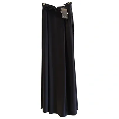 Pre-owned Max Mara Maxi Skirt In Blue