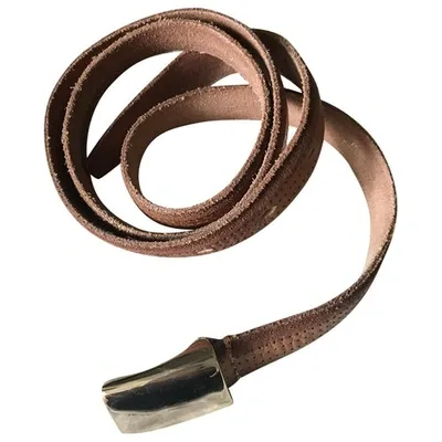 Pre-owned Isabel Marant Leather Belt In Camel