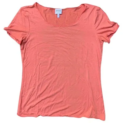 Pre-owned Armani Collezioni Orange Cotton Top