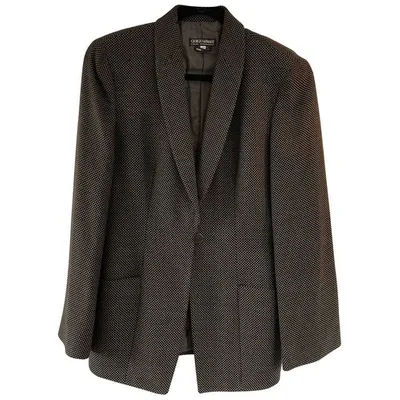 Pre-owned Giorgio Armani Wool Suit Jacket In Black