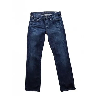 Pre-owned Citizens Of Humanity Straight Jeans In Blue