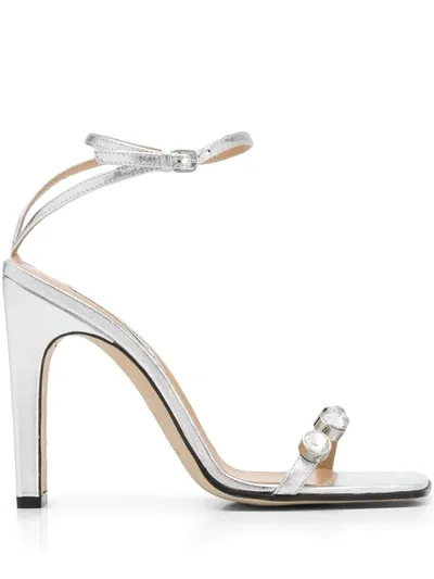 Sergio Rossi Sr1 Crystal-embellished Sandals In Silver