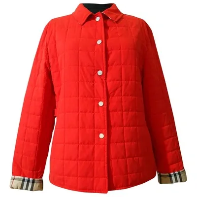 Pre-owned Burberry Jacket In Red