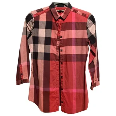 Pre-owned Burberry Red Cotton Top