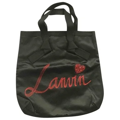 Pre-owned Lanvin Silk Tote In Black