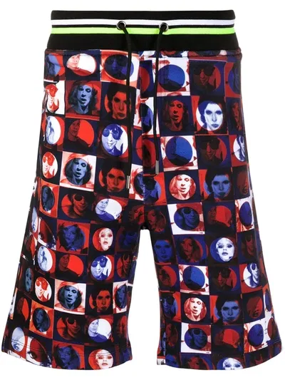 Frankie Morello Photographic-print Track Shorts In Red