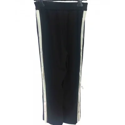 Pre-owned Moncler Straight Pants In Black