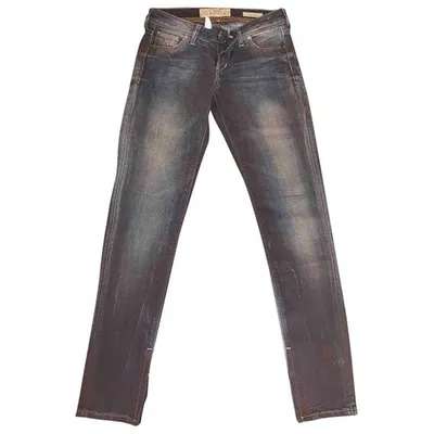 Pre-owned Guess Slim Jeans In Blue