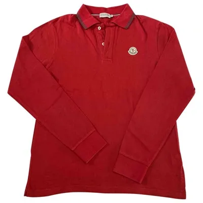 Pre-owned Moncler Polo Shirt In Red