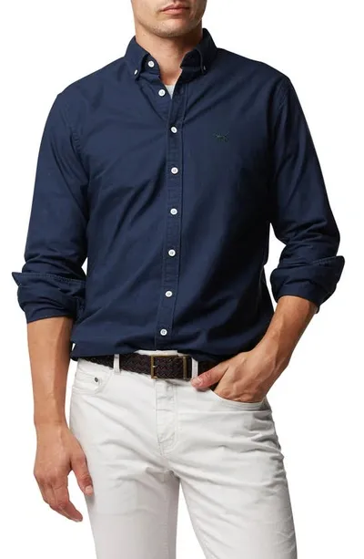 Rodd & Gunn North Island Solid Button-down Shirt In Navy