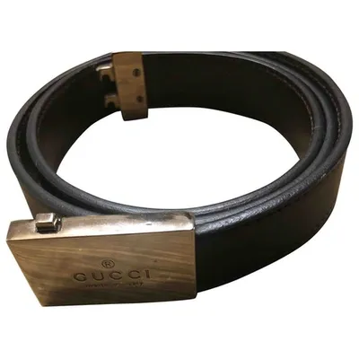 Pre-owned Gucci Leather Belt In Brown