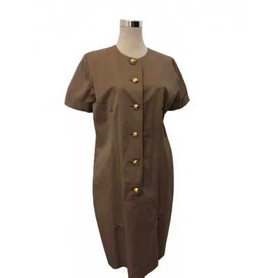 Pre-owned Valentino Mid-length Dress In Beige