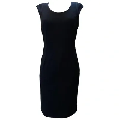 Pre-owned Dolce & Gabbana Wool Mid-length Dress In Black