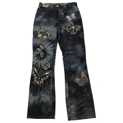 Pre-owned Valentino Straight Jeans In Blue