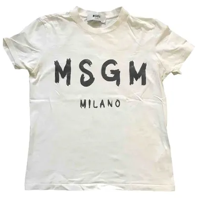 Pre-owned Msgm White Cotton Top