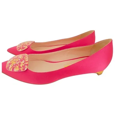 Pre-owned Rupert Sanderson Cloth Heels In Pink