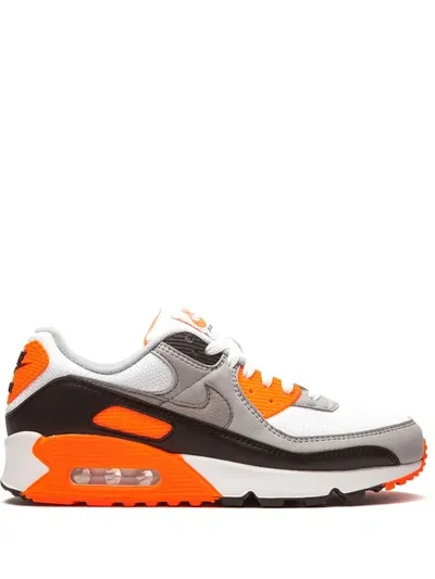 Nike Air Max 90 "total Orange" Sneakers In Grey/orange