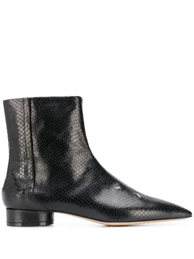 Maison Margiela 4-stitches Ankle Boots In Black