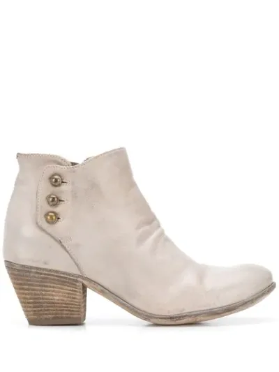 Officine Creative Side-buttoned Ankle Boots In Grey