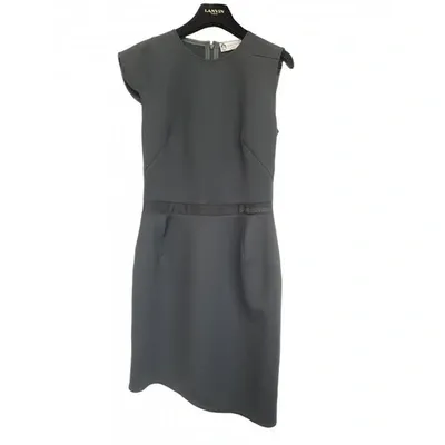 Pre-owned Lanvin Mini Dress In Black