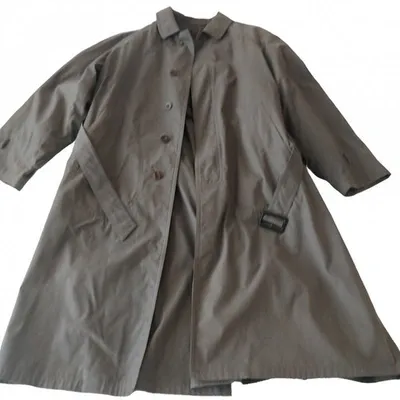 Pre-owned Burberry Trenchcoat In Khaki