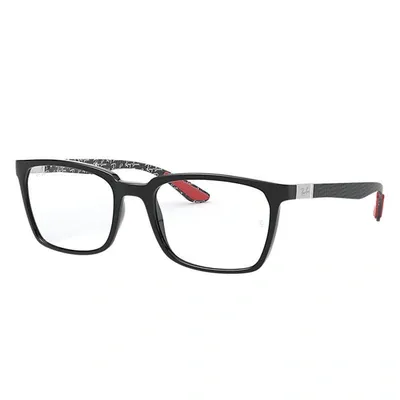 Ray Ban Rb8906 Eyeglasses Shiny Black Frame Clear Lenses 52-20