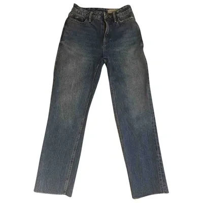 Pre-owned Allsaints Straight Jeans In Blue