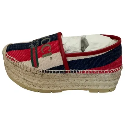 Pre-owned Gucci Cloth Espadrilles In Multicolour