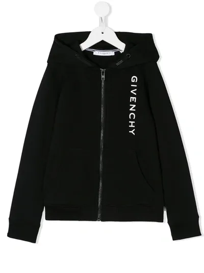 Givenchy Kids' Black Cotton Blend Hoodie