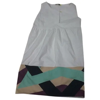 Pre-owned Msgm Mid-length Dress In White