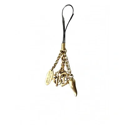 Pre-owned Roberto Cavalli Bag Charm In Gold