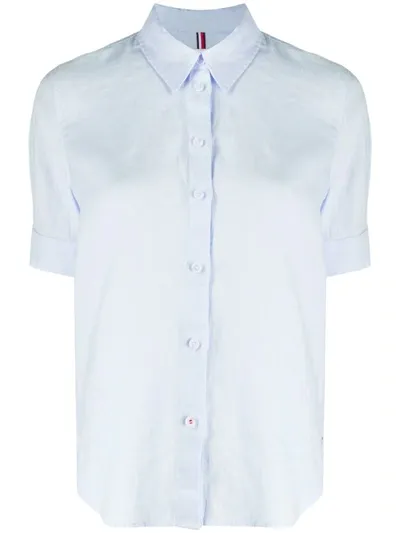 Tommy Hilfiger Plain Linen Shirt In Blue