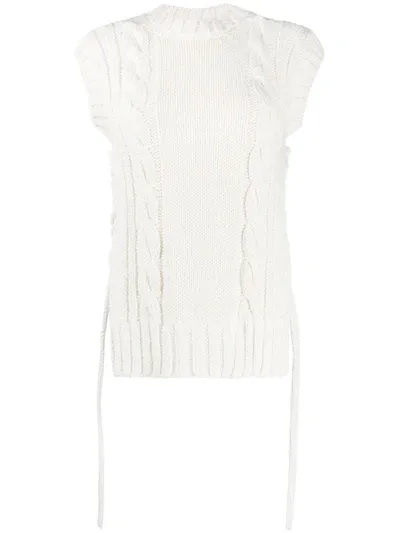 Chloé Chunky-knit Sleeveless Jumper In Neutrals