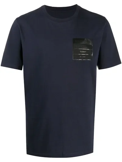 Maison Margiela Logo Patch T-shirt In Blue