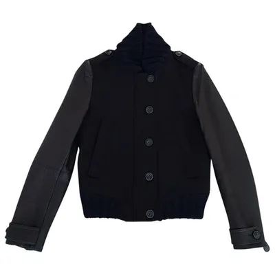 Pre-owned Burberry Wool Jacket In Blue