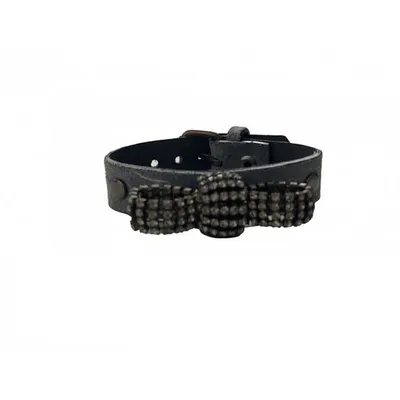 Pre-owned Dukas Leather Bracelet In Grey